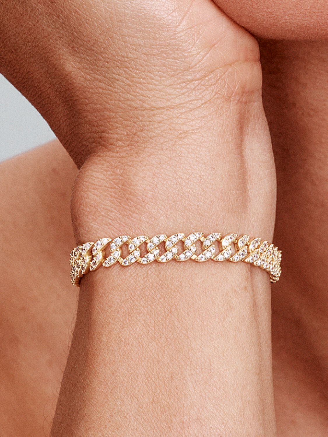 Cubo | Gold Moissanite Cuban Bracelet