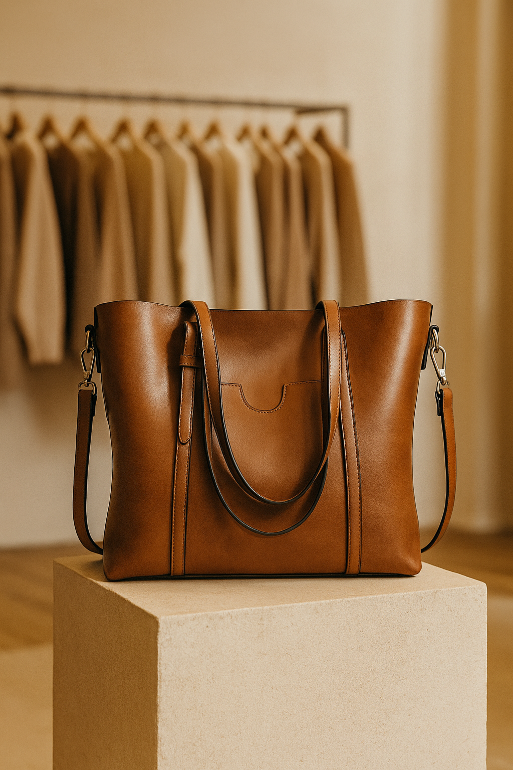 Clara | Sleek Leather Shoulder Bag