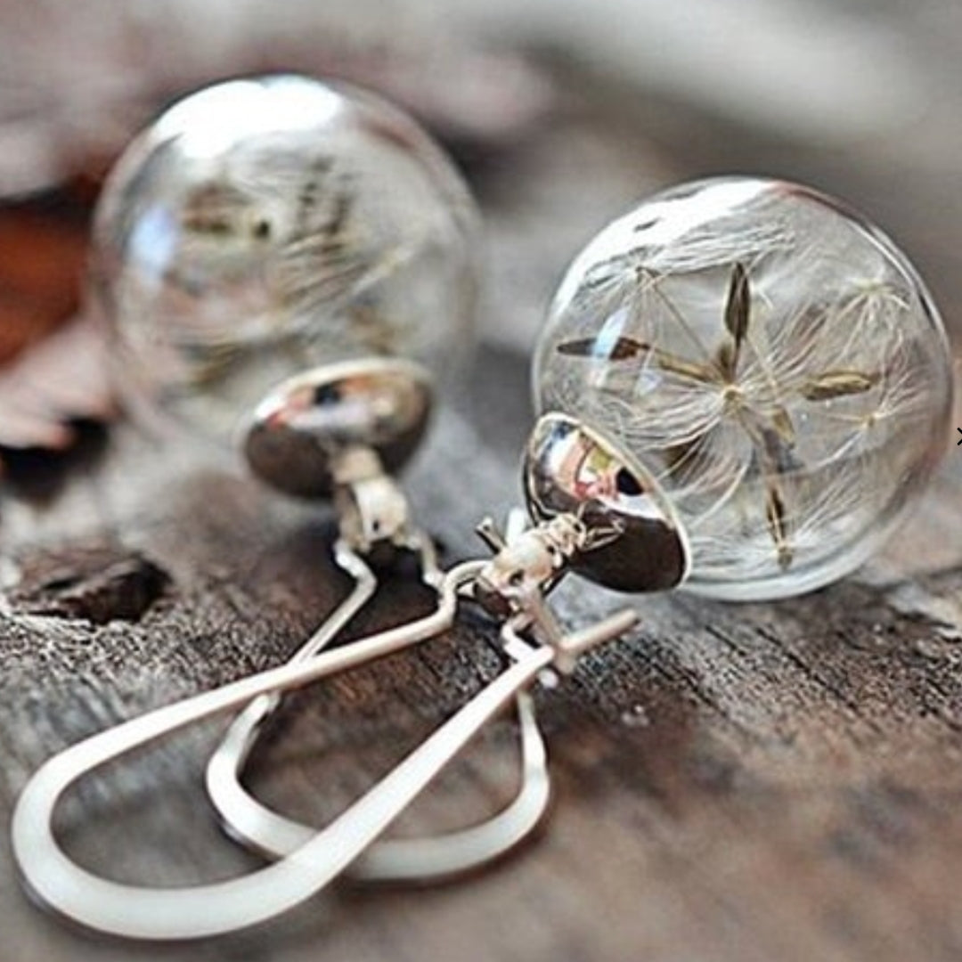 Dandelion™ | Silver Fine Drop Earrings