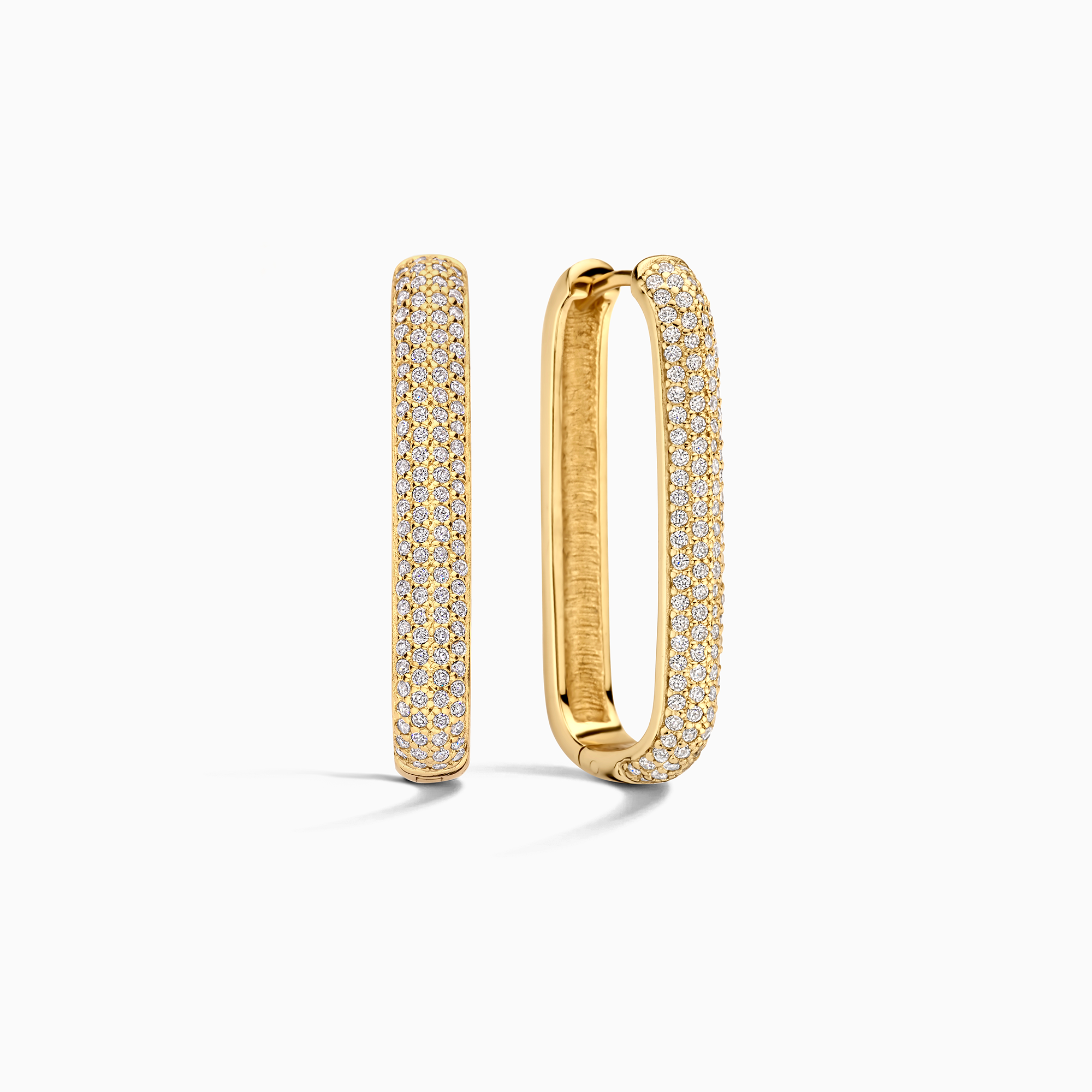 Large Icon Pavé Hoops | Gold