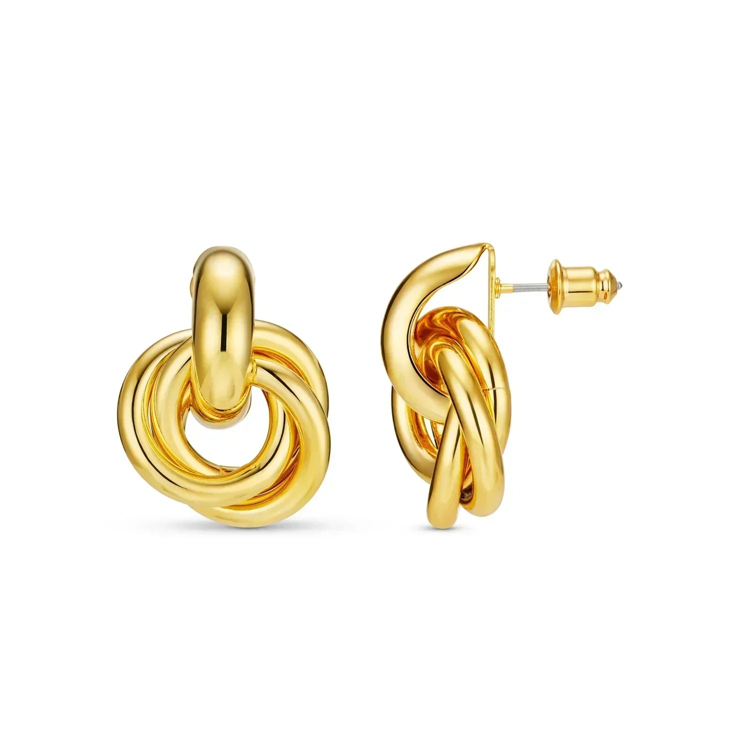 Interlock | Gold Statement Earrings