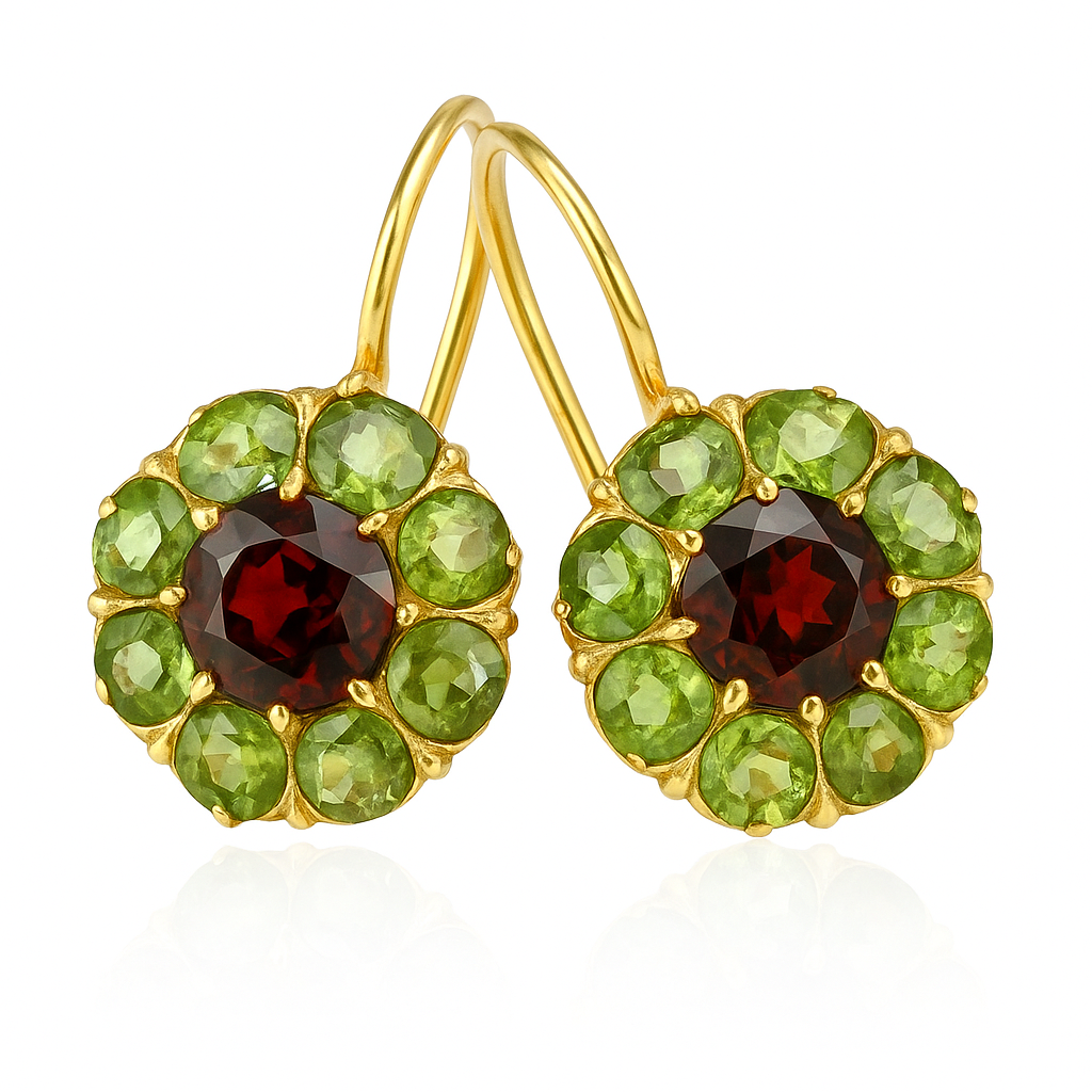 Vintage™ | Green-Red Crystal Earrings