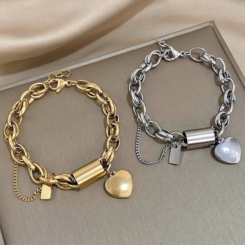Heartened | Gold Chunky Bracelet