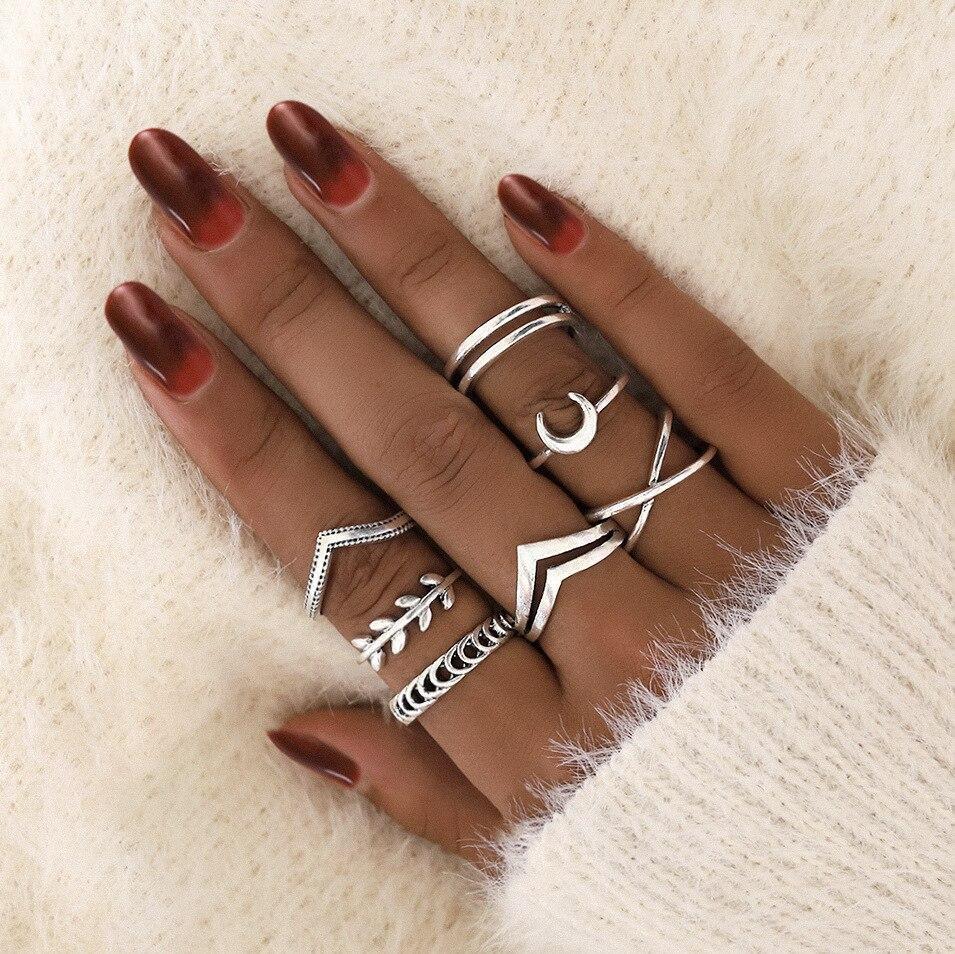 Alisa™ | Unique Handmade Silver Ring Set