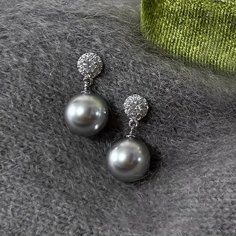 LunaLuxe™ | Elegant Black Pearl Earrings