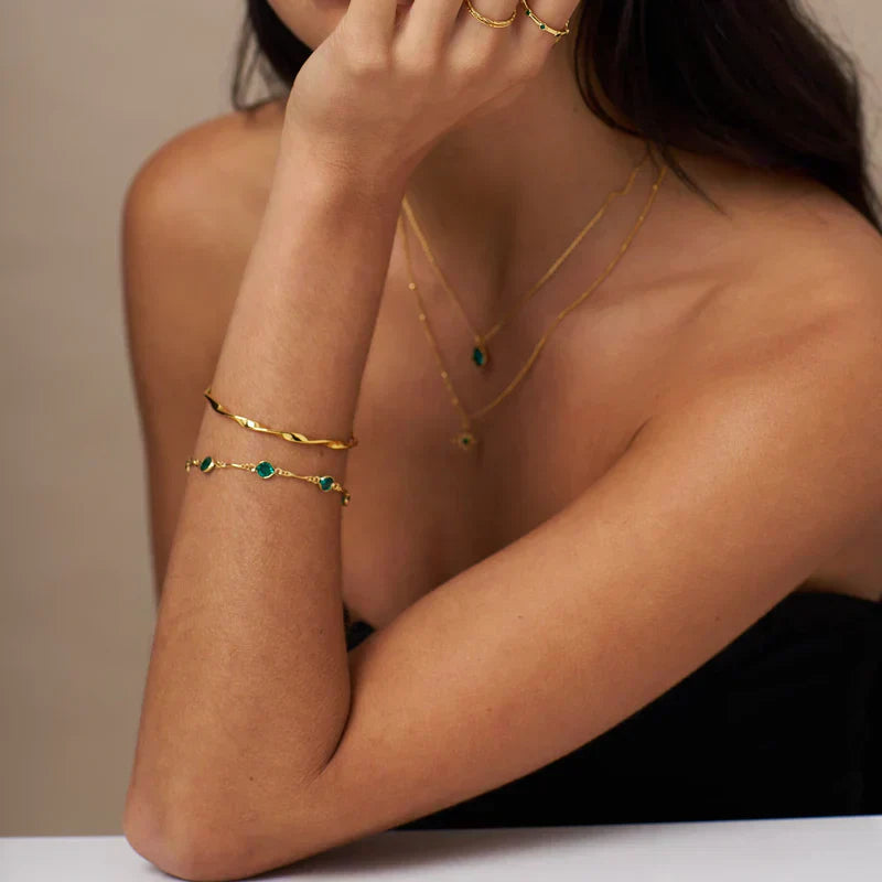 Emeralda - Gold Chain Link Bracelet