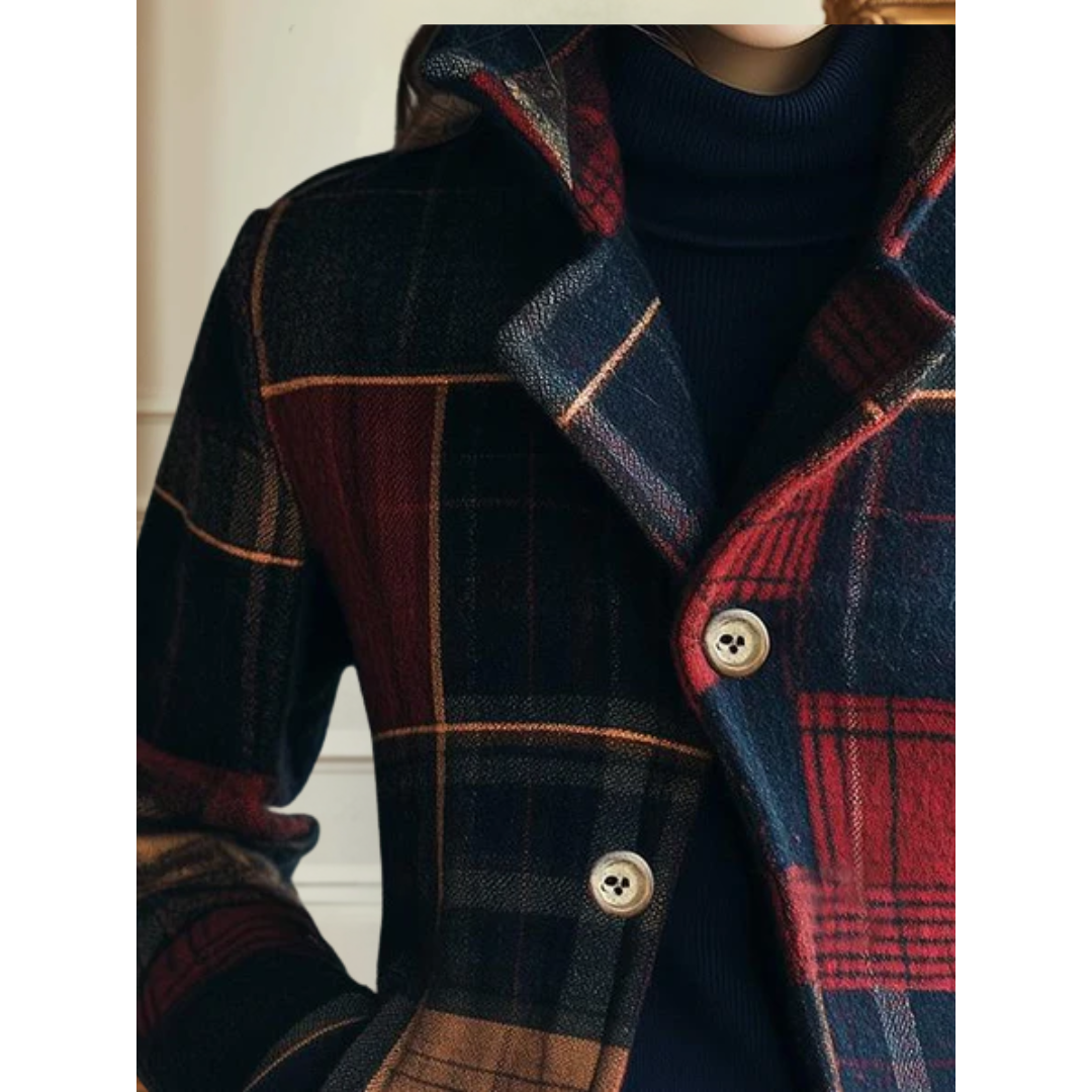 Iris | Classic Plaid Wool Jacket
