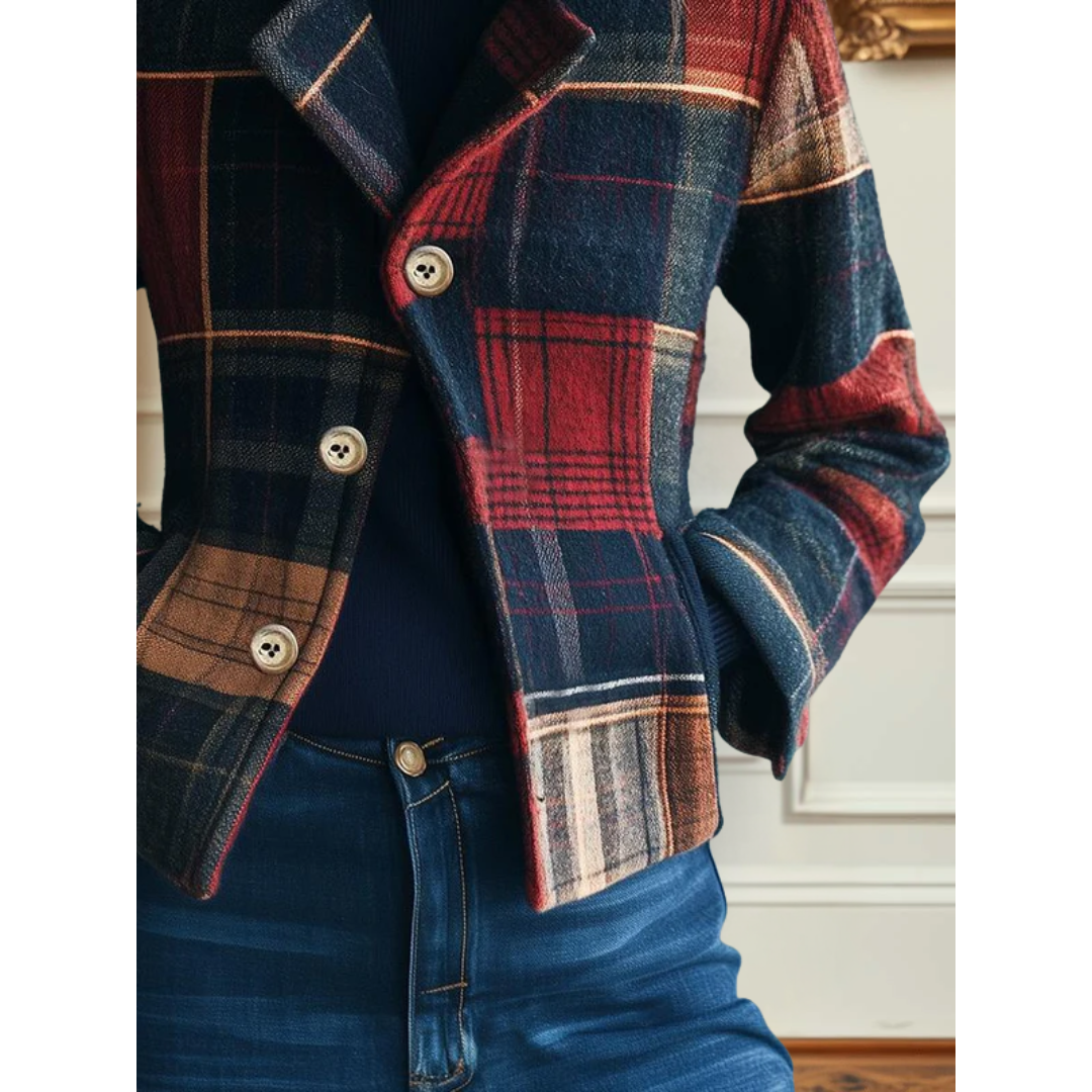 Iris | Classic Plaid Wool Jacket