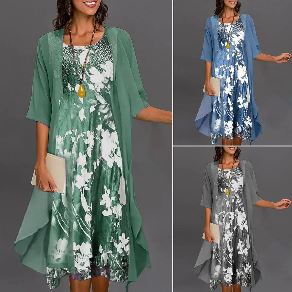 Annie - Vintage Floral Print Dress