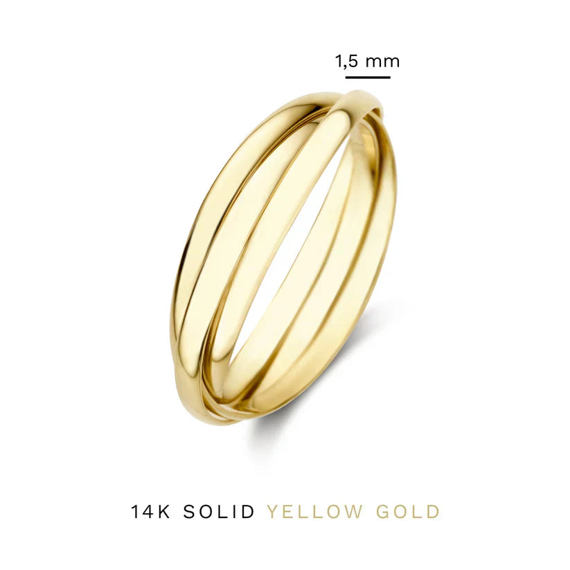 Lena | Gold Trielle Ring