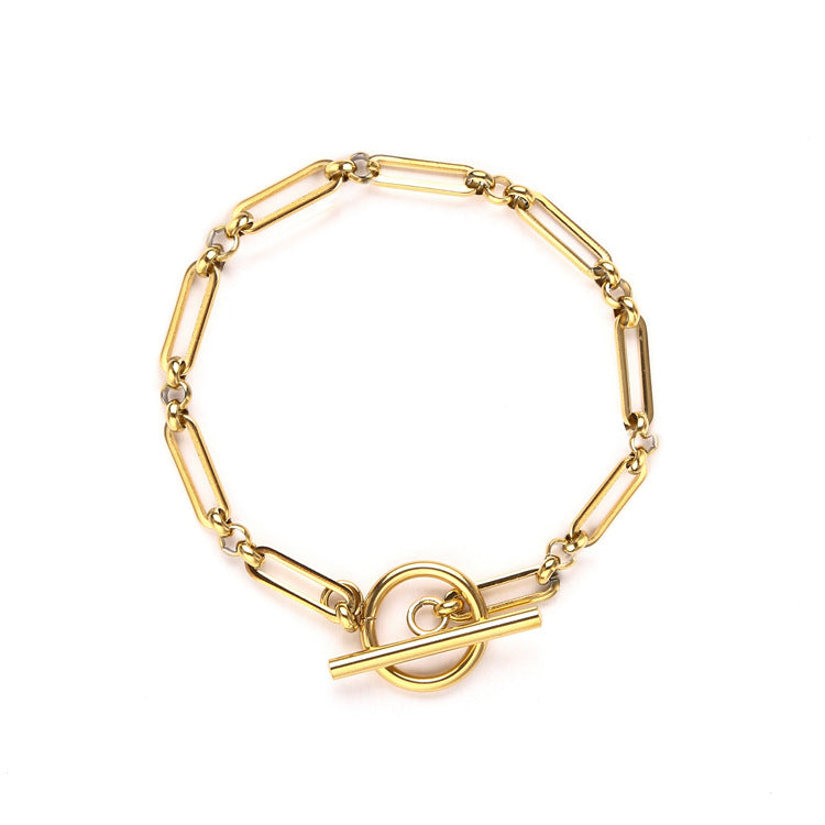 Link | Gold T-Bar Bracelet
