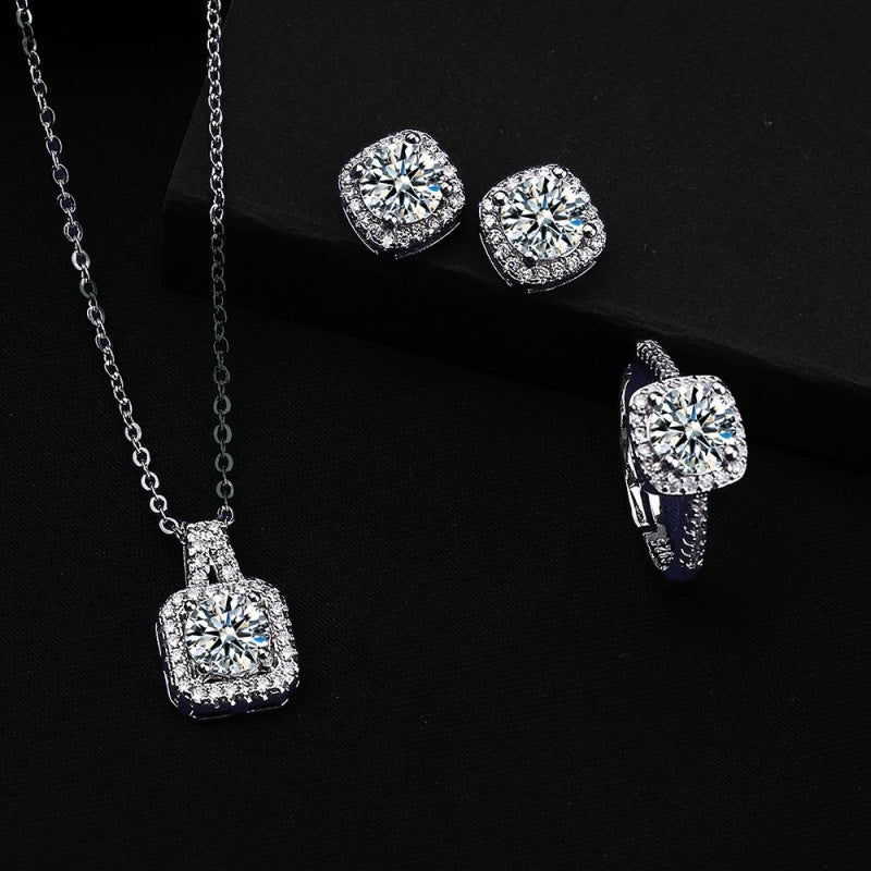 Elena Crystal Set | White Gold