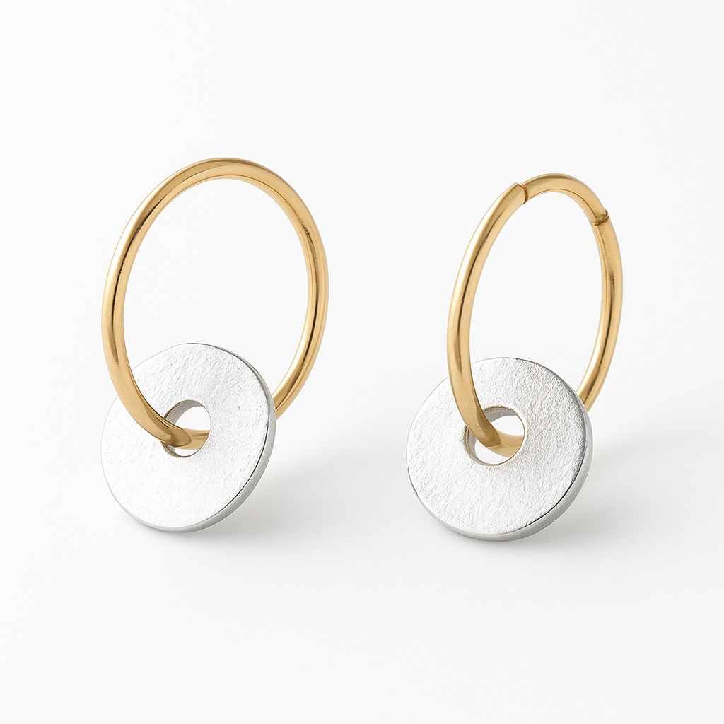 Gilded™ | Gold-Plated Hoops & Silver Earrings