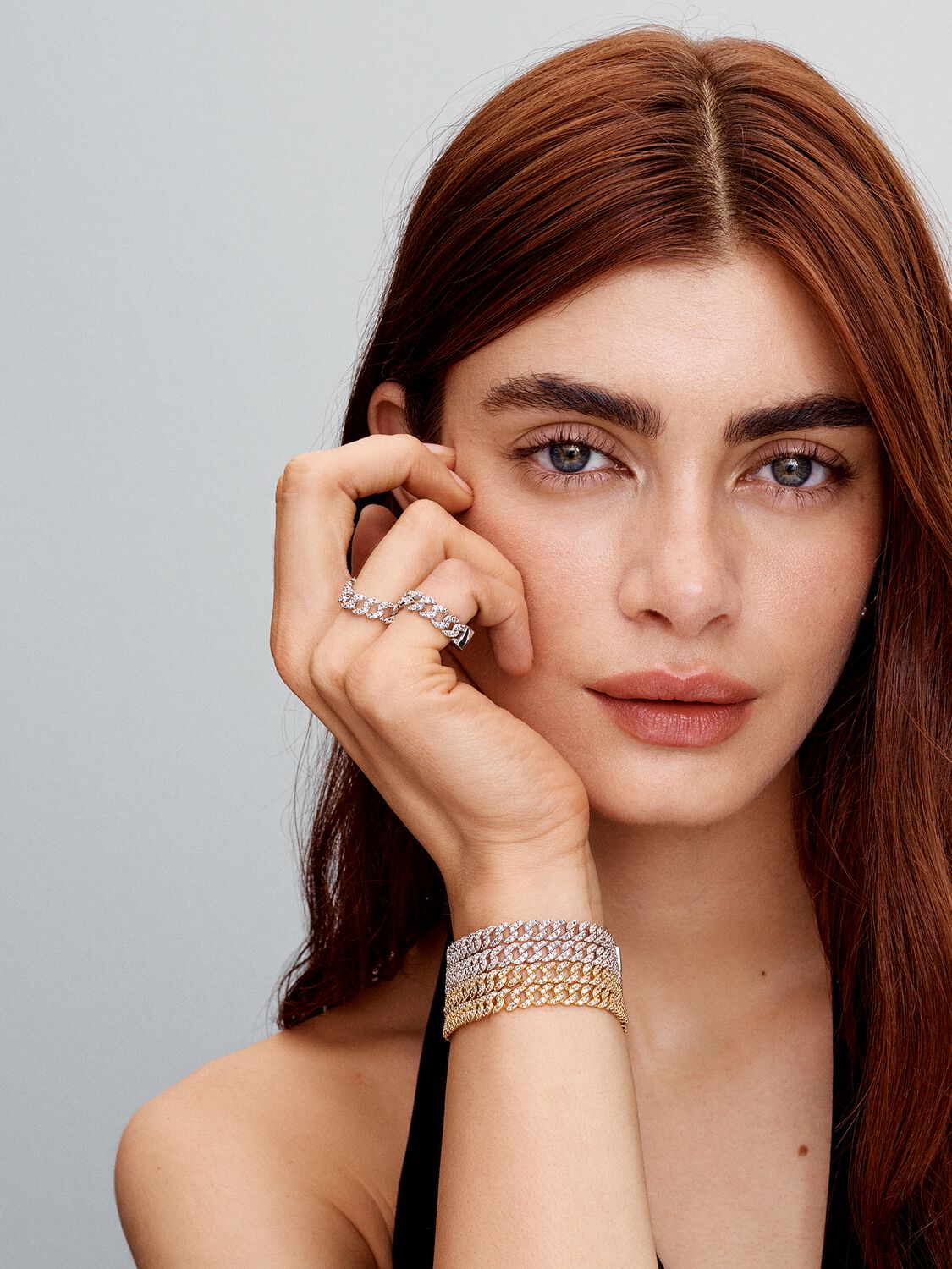 Cubo | Gold Moissanite Cuban Bracelet