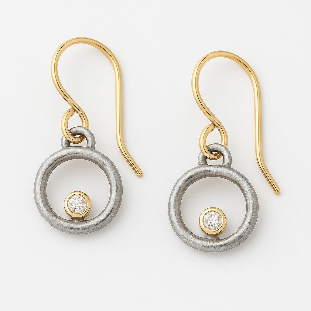 Leon™ – Gold and Silver Color Zirconia Earrings