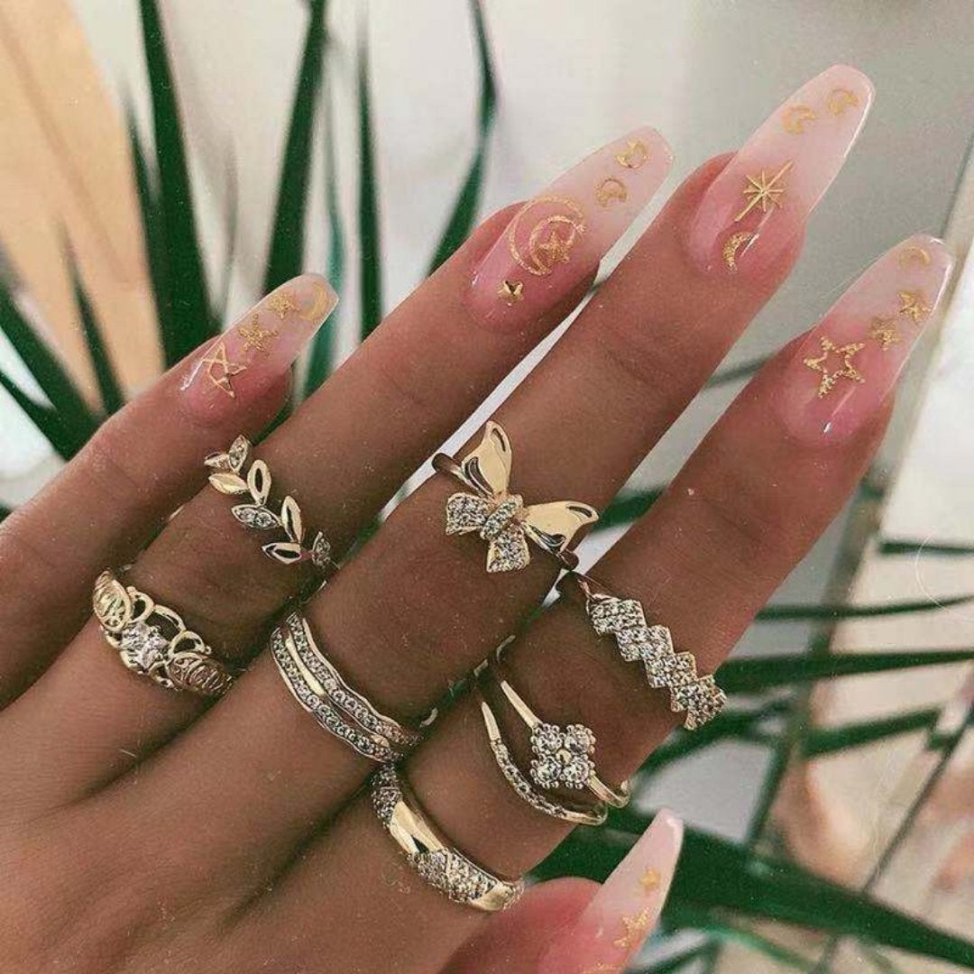 Alisa™ | Unique Handmade Silver Ring Set