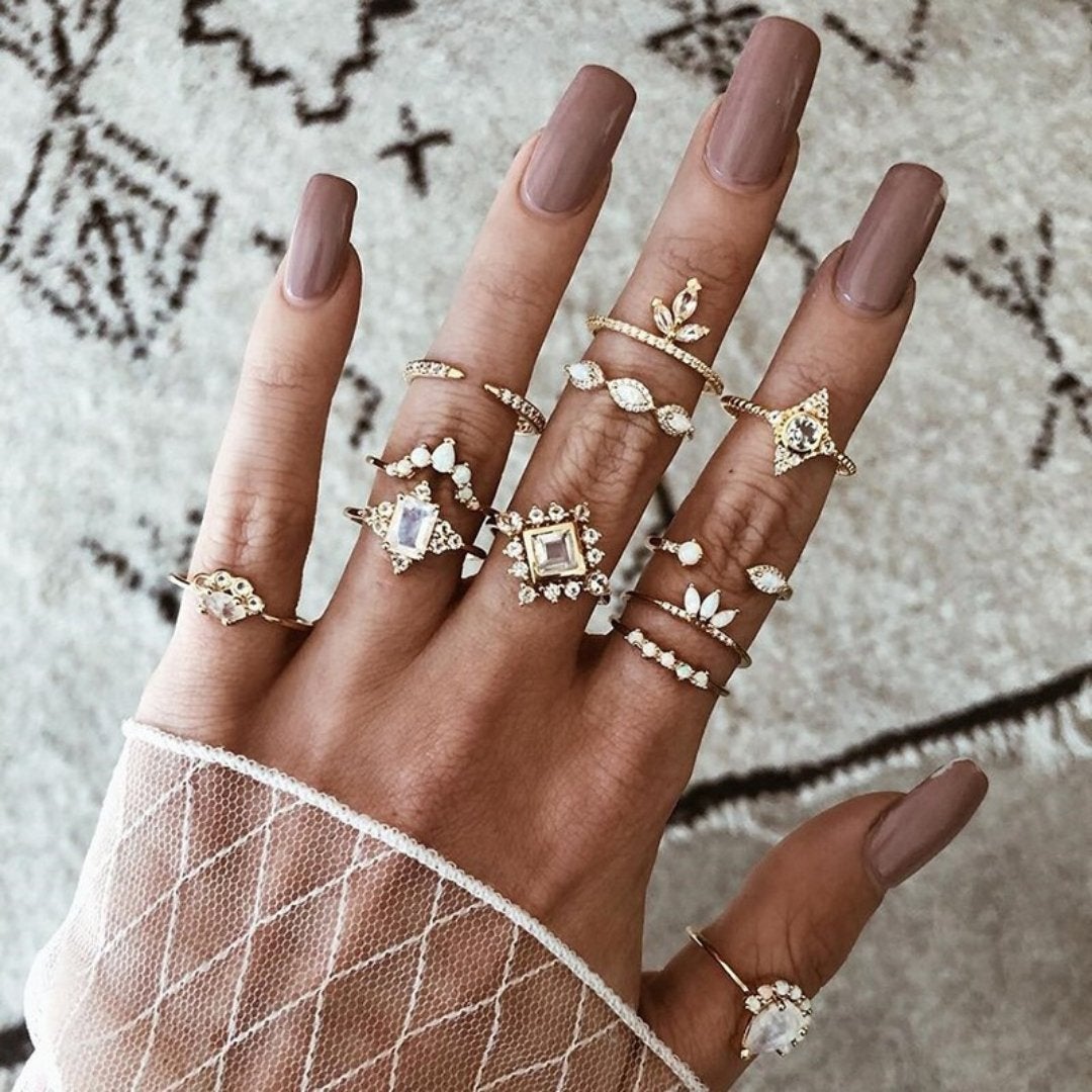 Alisa™ | Unique Handmade Silver Ring Set