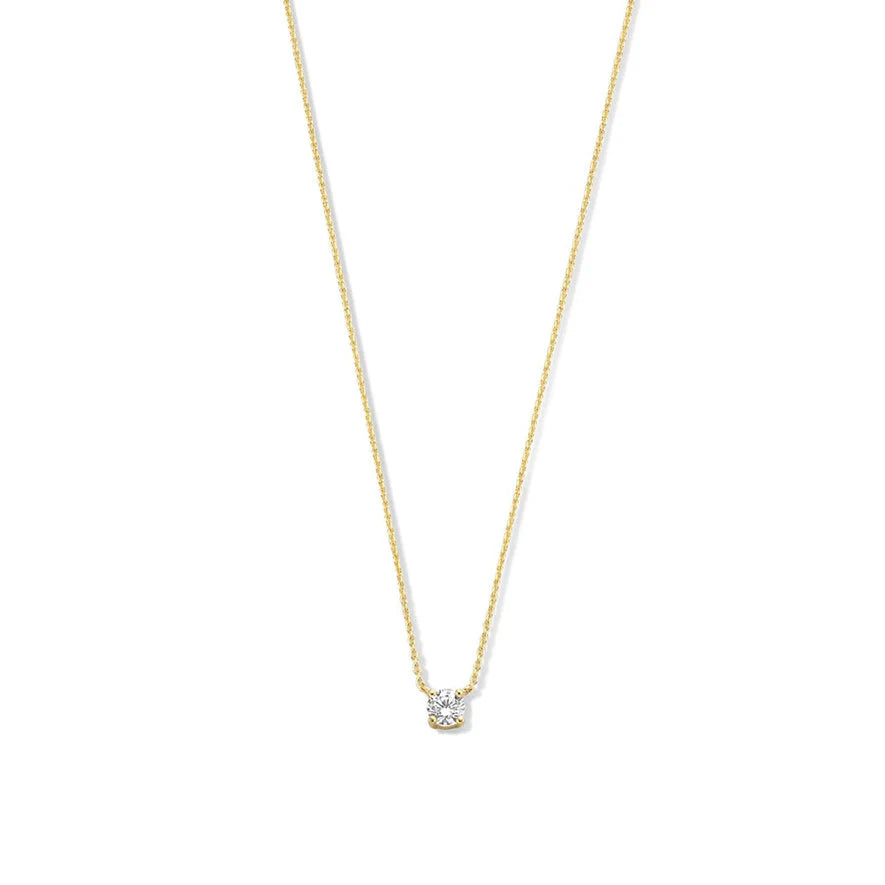 Clea | Gold Moissanite Pendant Necklace