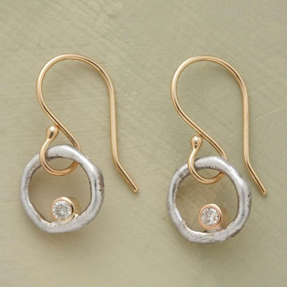 Leon™ – Gold and Silver Color Zirconia Earrings