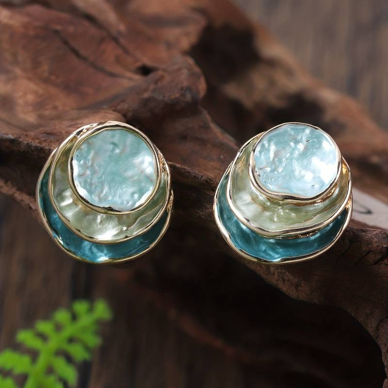 ArtLuxe™ | Vintage Double Layer Round Earrings